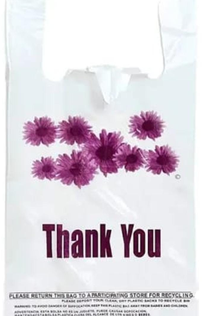 1/8 Plastic Shopping Bags Flower 1000pcs